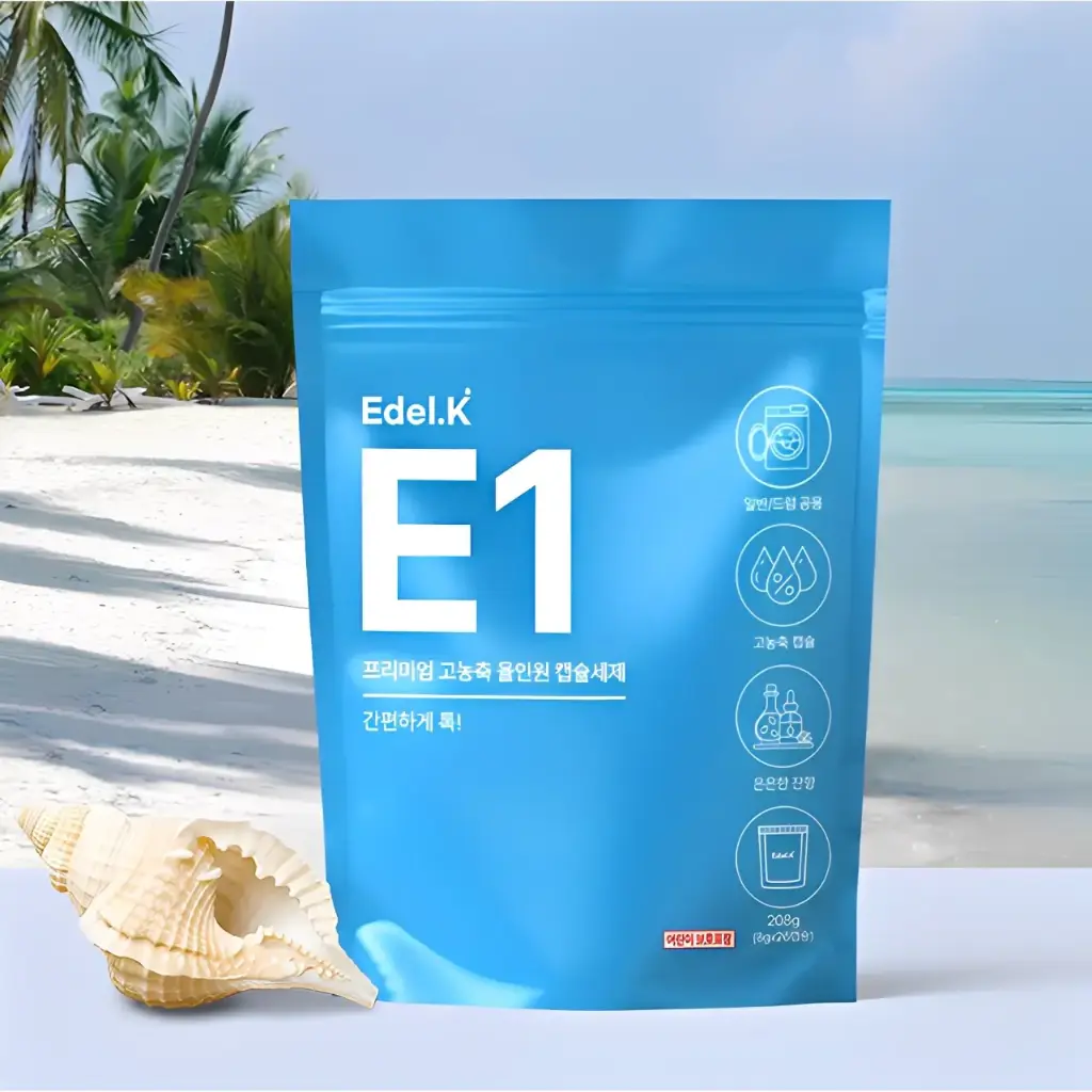 Viên giặt quần áo Edel.K E1 – Hương Biển thơm mát (túi 26 viên)