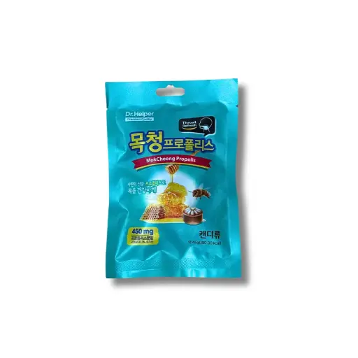 Kẹo Ngậm Keo Ong Dr. Helper Hàn Quốc, Keo Ong Úc Tự Nhiên Kháng Khuẩn, The Mát Dịu Họng Hộp 30 Viên