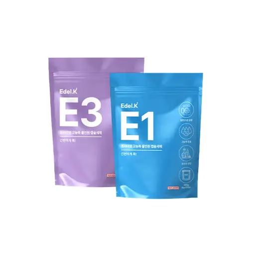 Combo Viên Giặt Edel.K Hàn Quốc E1 Hương Biển + E3 Hương Lavender, 7 Enzyme Sạch Sâu Thơm Lâu và Bảo Vệ Vải