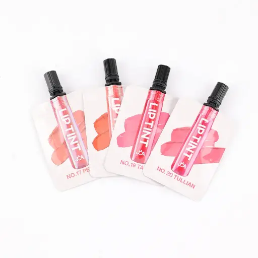 Combo 4 son JOA Waterful Tint Hàn Quốc căng mọng tự nhiên không bết dính, dưỡng ẩm môi 5ml/túi, set 4 túi
